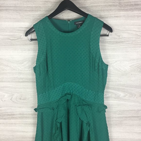 CLUB MONACO Green Lochin Swiss Dot Midi Dress - Picture 4 of 7